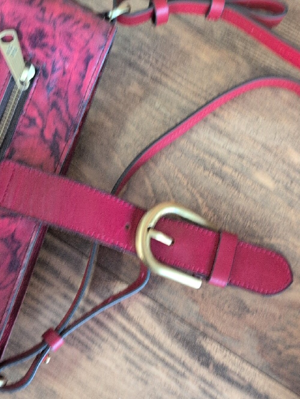 Patricia Nash Irving Leather Floral Etched Rose Crossbody M397 - Picture 15 of 16
